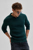 Dark Green Textured Polo T-Shirt