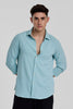 Light Blue Self-Design Shirt