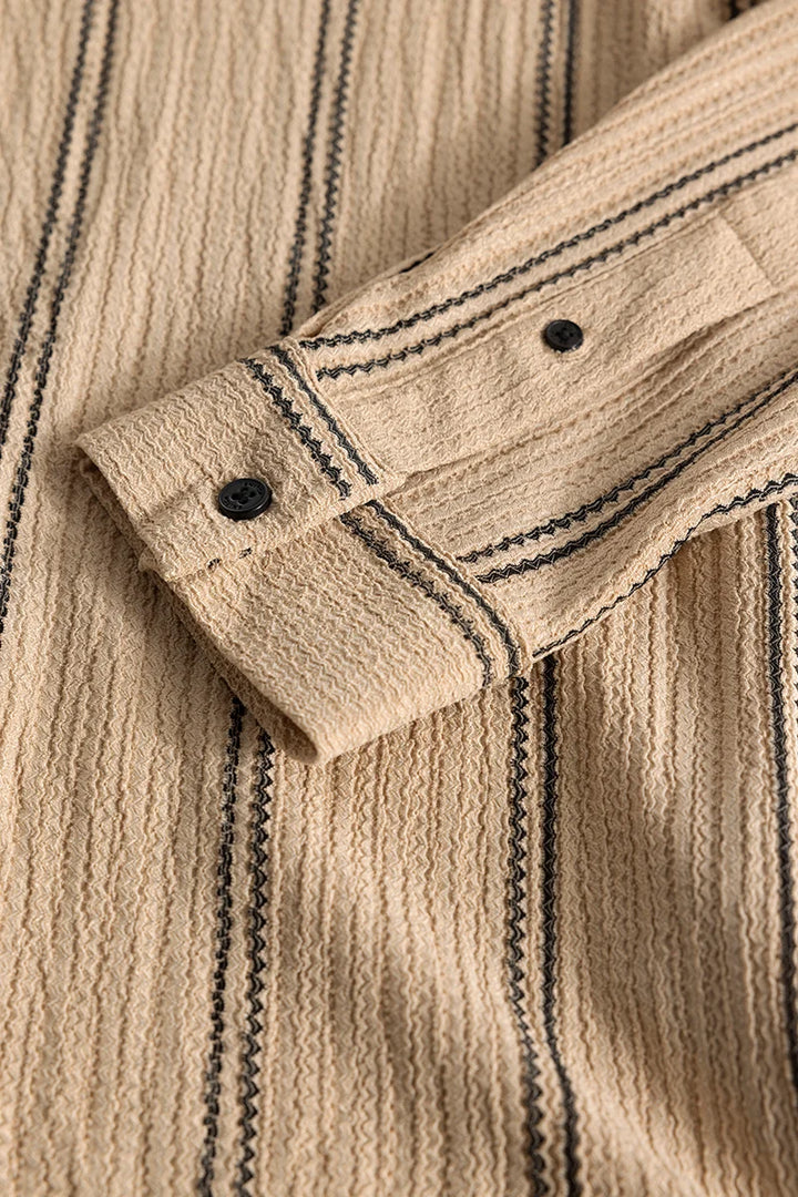 Sverre Stripe Beige Shirt