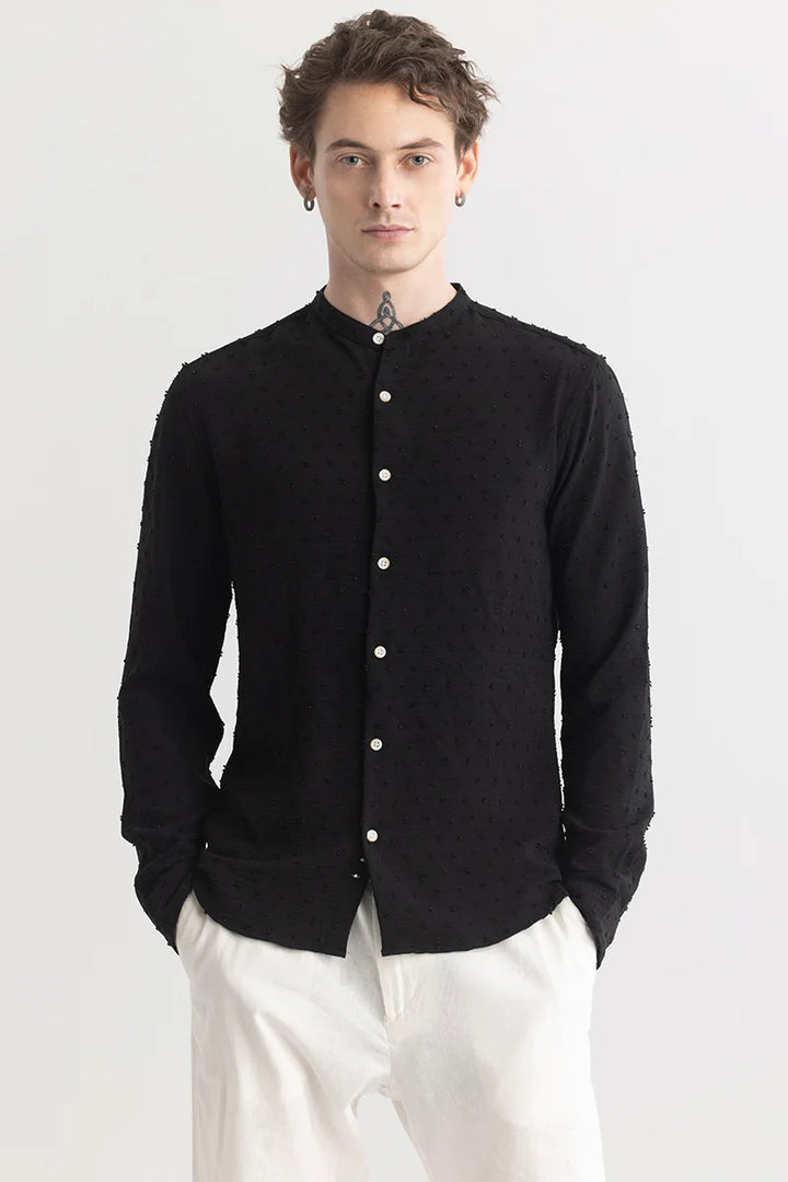 Texturity Textured Black Shirt