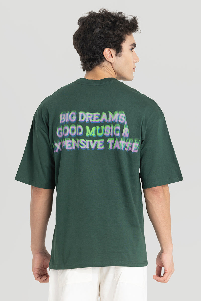 Big Dreams Green Oversized T-Shirt