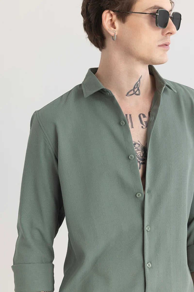 FlexiForm Olive Textured Shirt