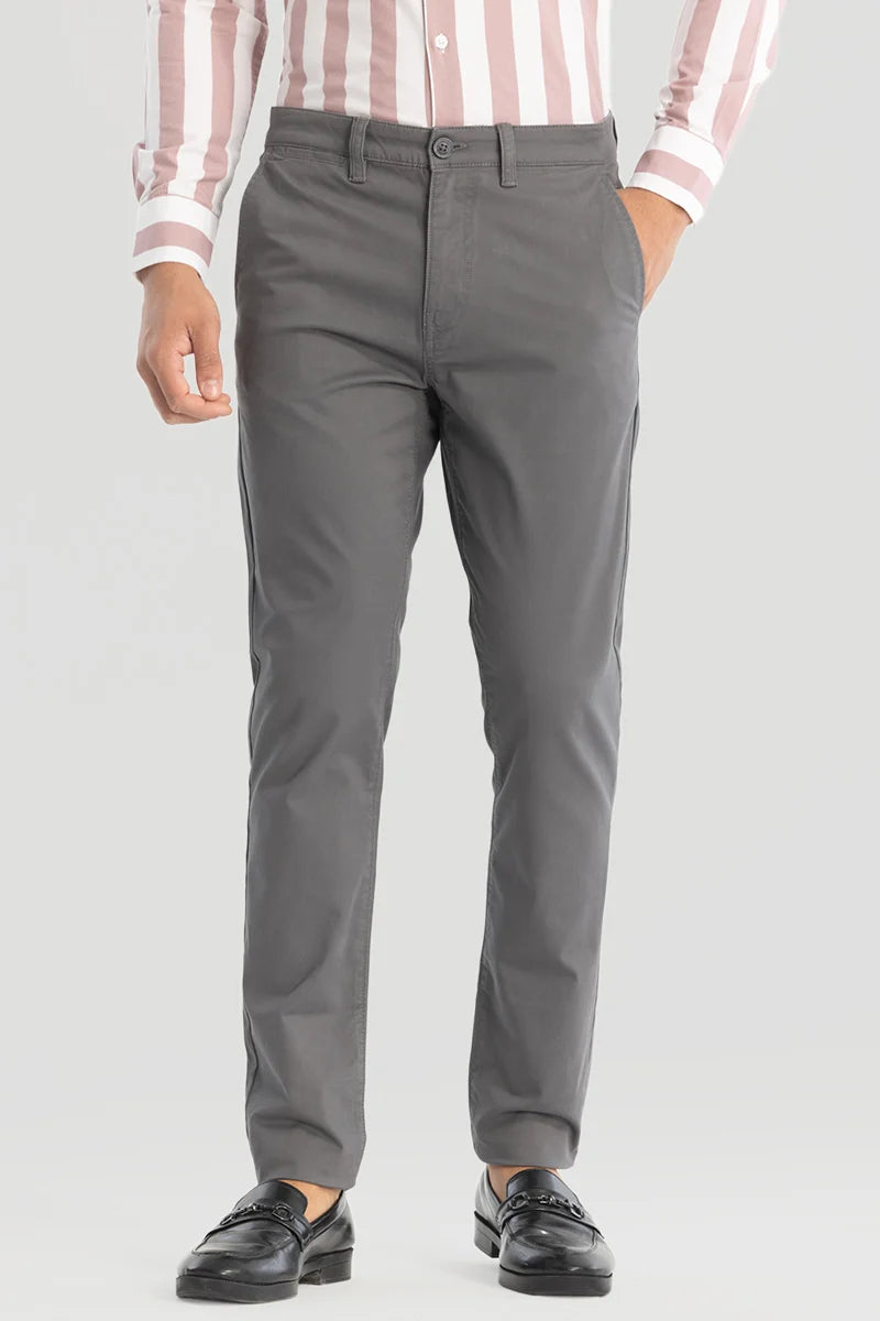 Charcoal Grey Slim Fit Chinos