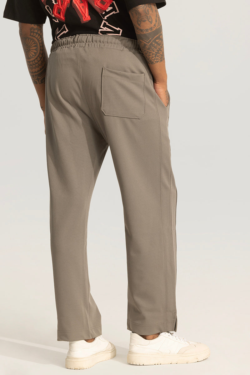 Umber Brown Slit Ankle Pants