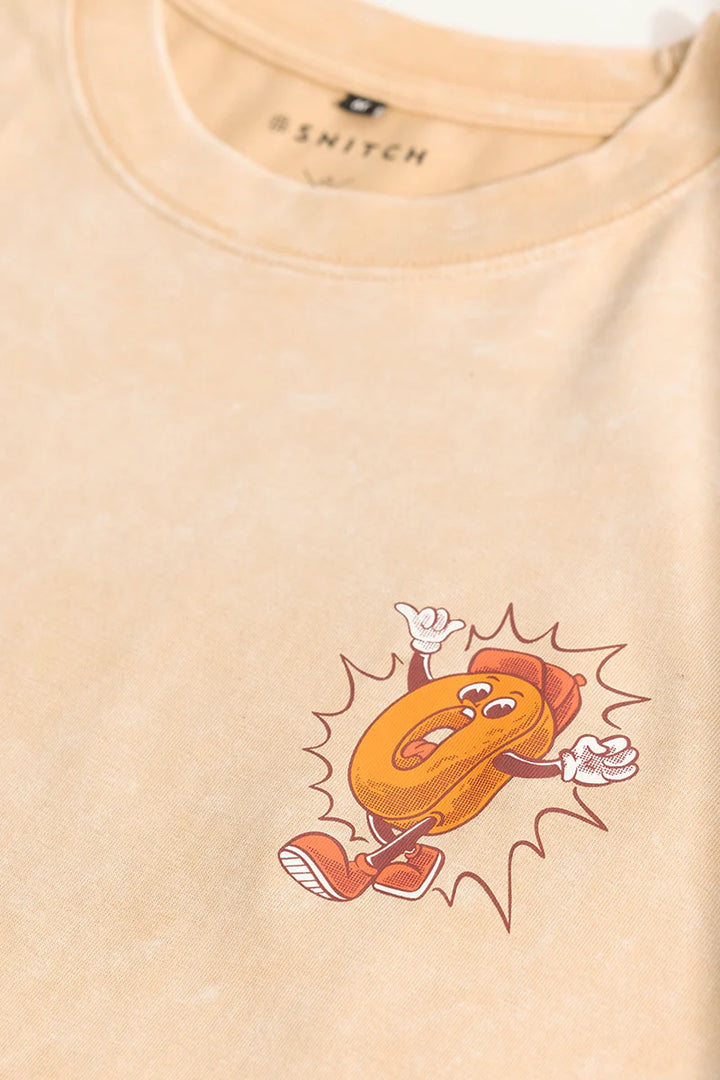 Donuts Cream Oversized T-Shirt