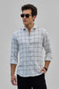 White Textured Checks Shirt