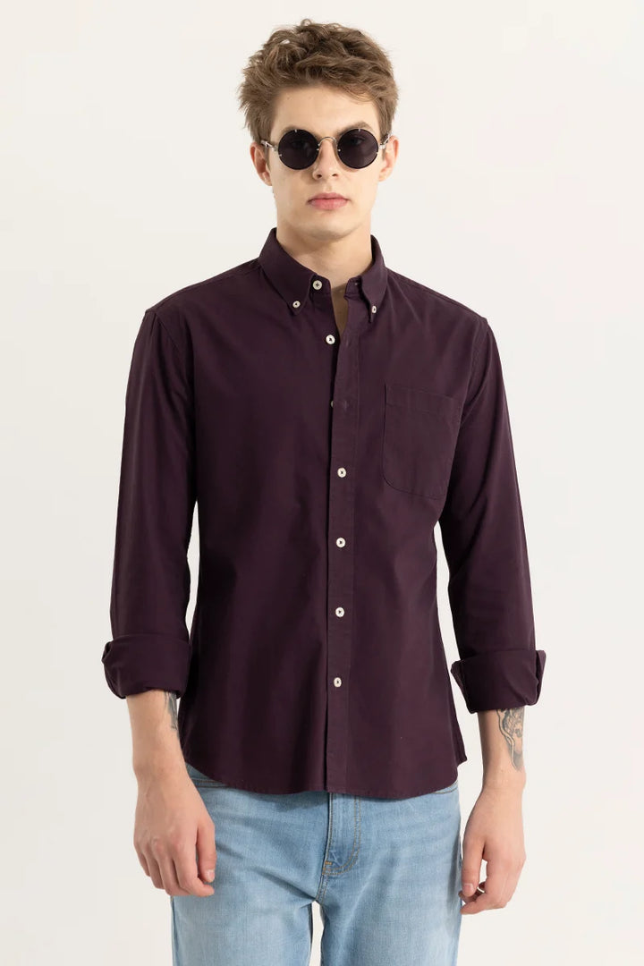 Shirtolo Plain Purple Shirt