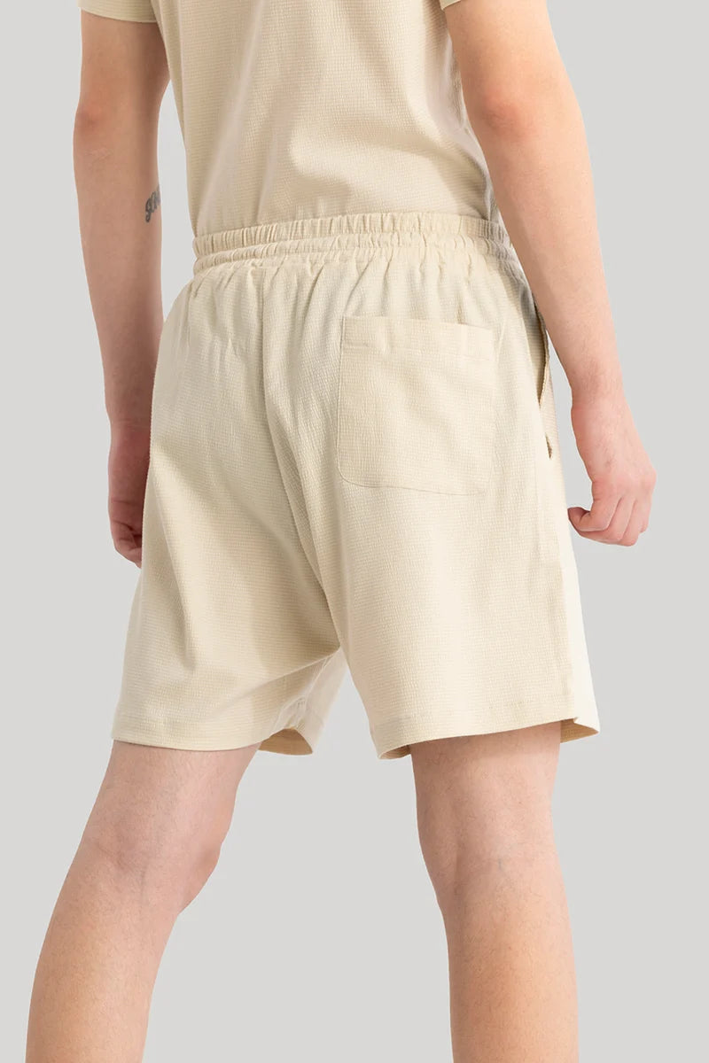 Daphne Beige Plain Shorts