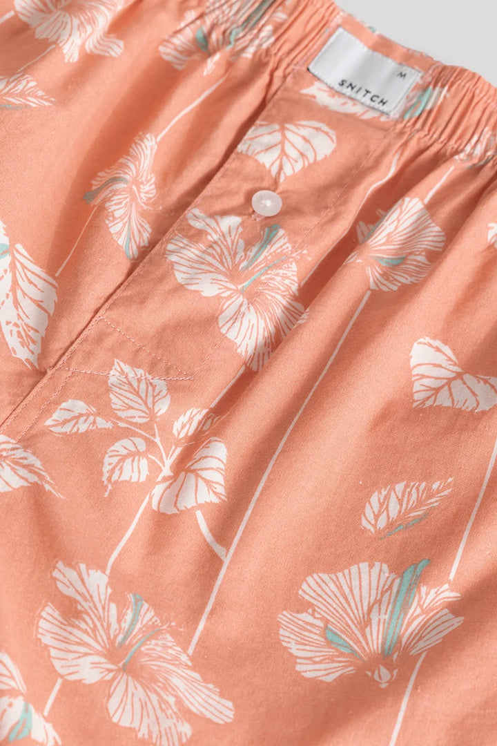 Eivind Floral Peach Boxer