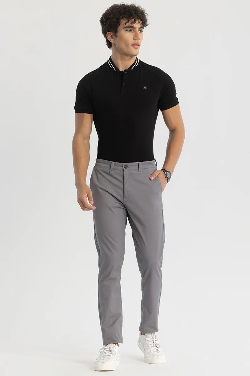 Charcoal Grey Slim Fit Chinos