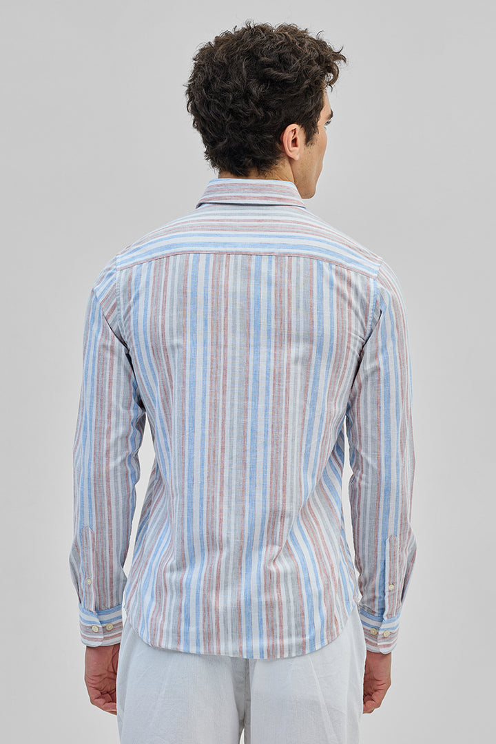 Light Pink Stripes Slim Fit Shirt