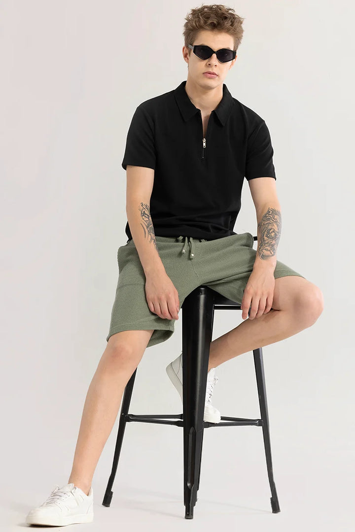 Elegantiq Black Polo T-Shirt