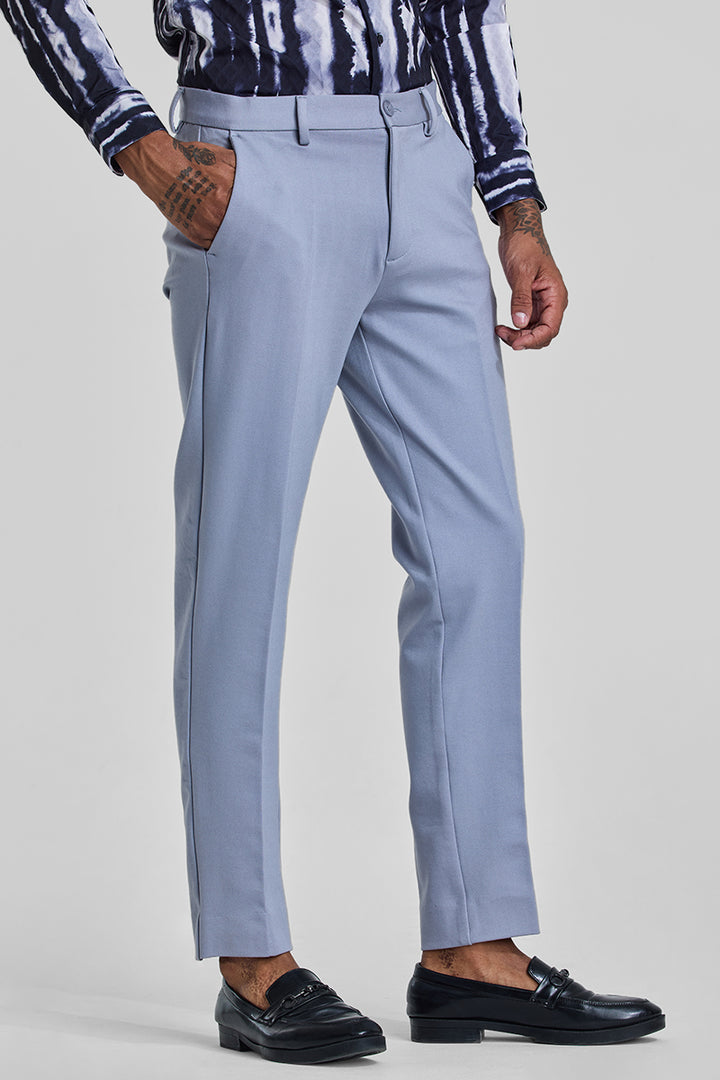 Light Blue Slim Fit Trousers