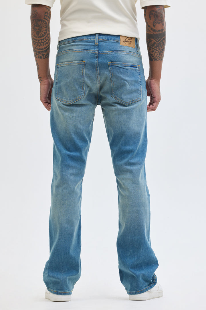 Blue Bootcut Jeans