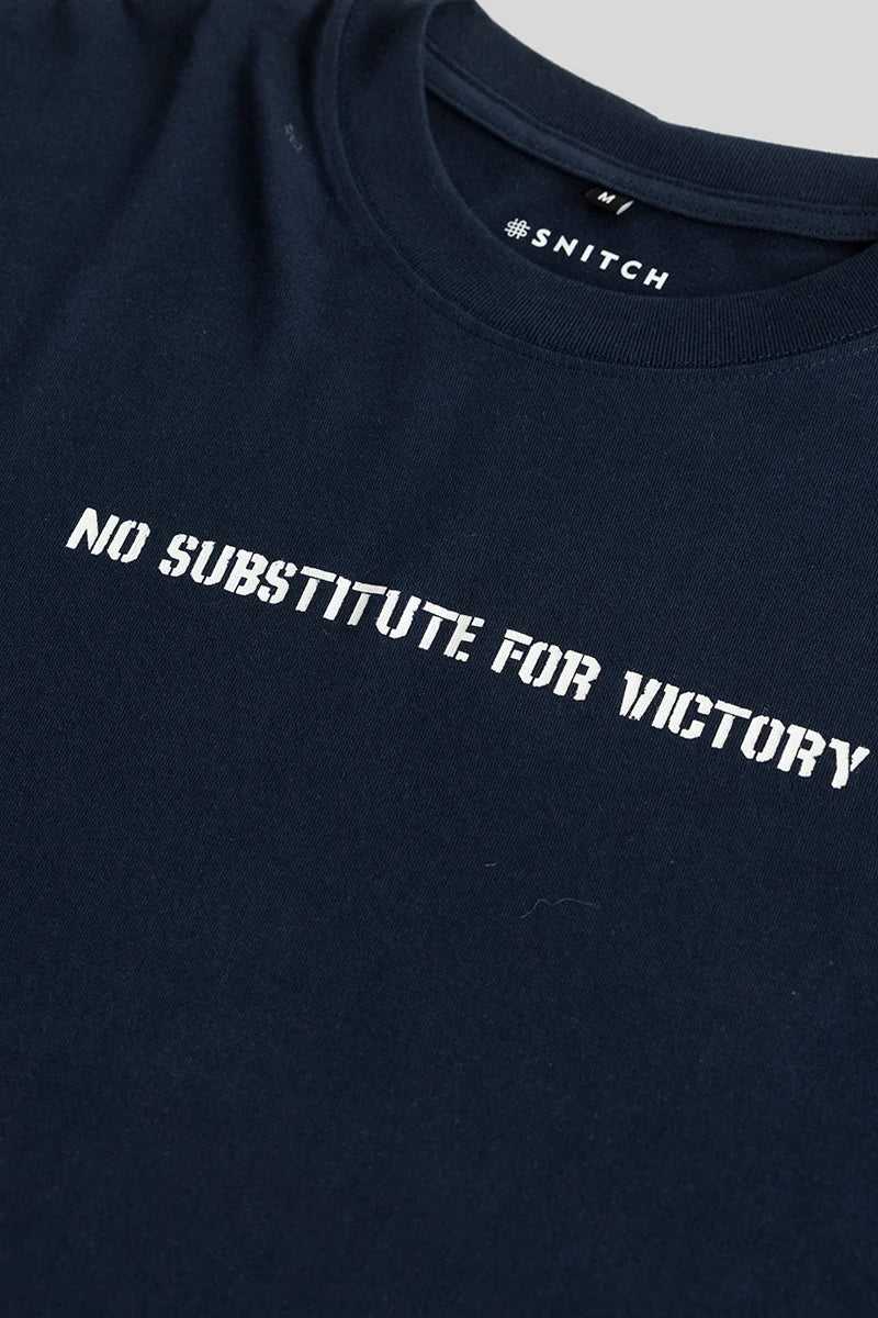 No Substitute Navy Oversized T-Shirt