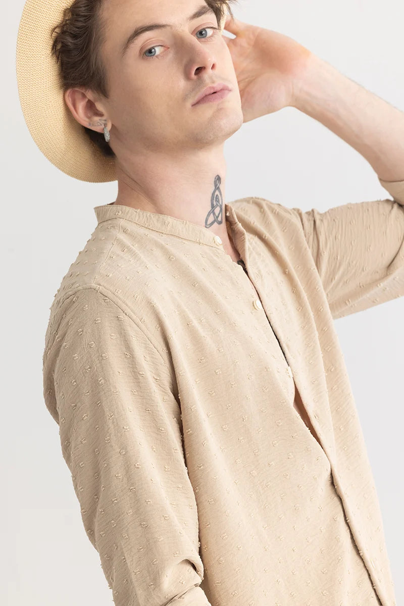 Texturity Textured Beige Shirt