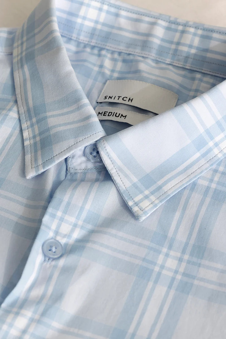 Luc Light Blue Checks Shirt