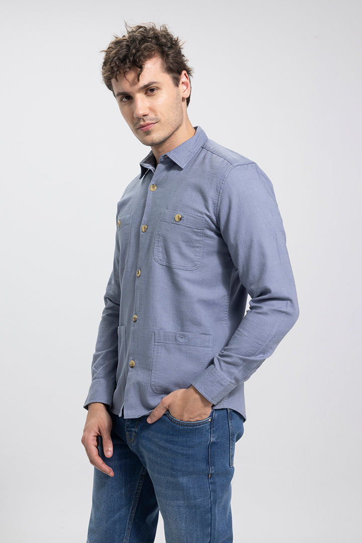 Lin Grey Linen Overshirt