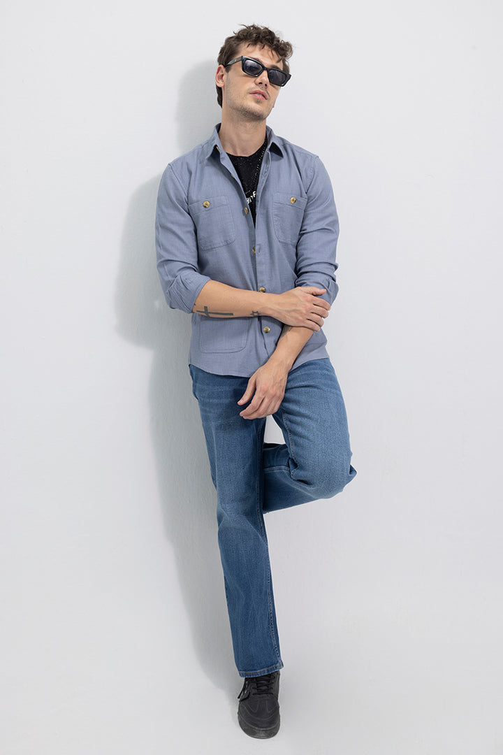 Lin Grey Linen Overshirt