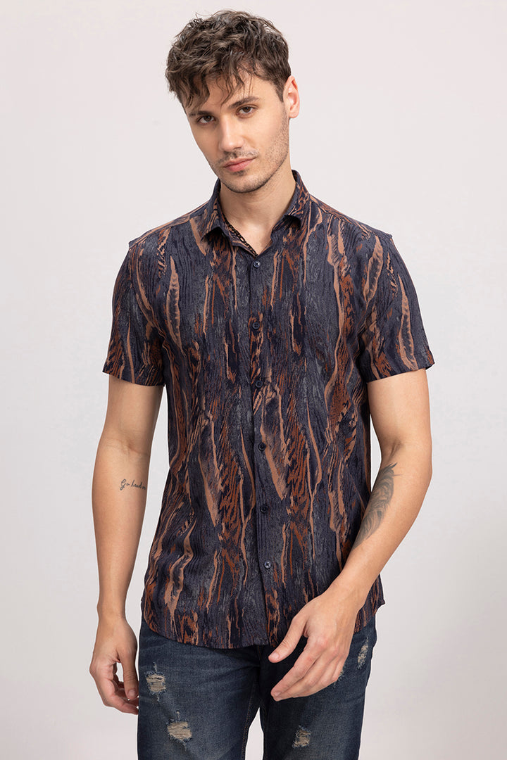 Tree Texture Brown Shirt