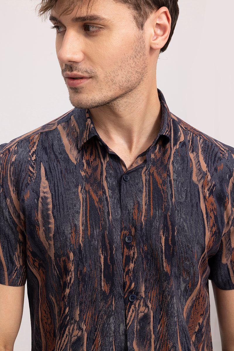 Tree Texture Brown Shirt