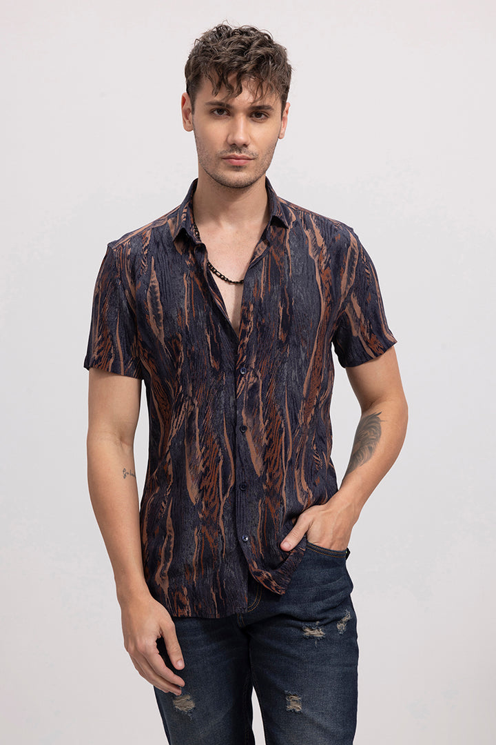 Tree Texture Brown Shirt