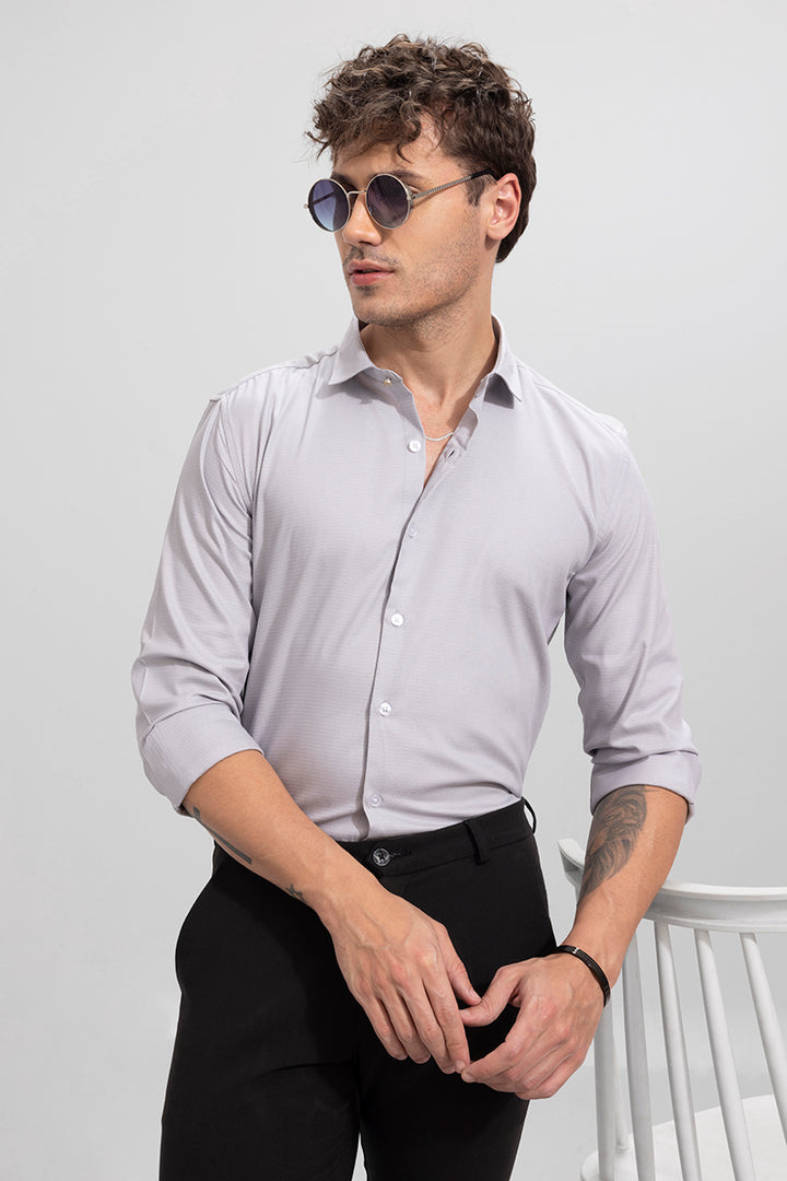 Formic Grey Textured Shirt