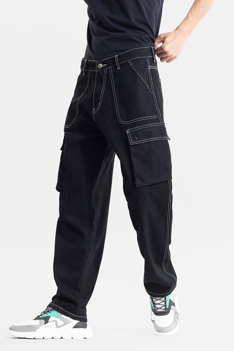 Lennox Black Baggy Fit Jeans