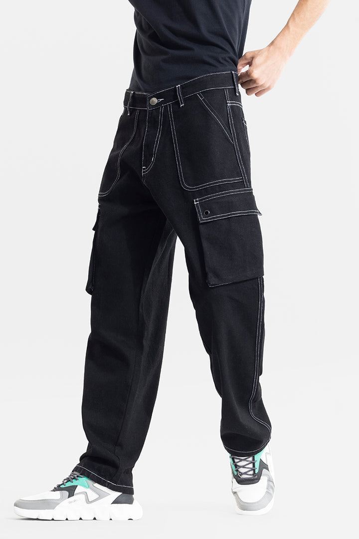 Lennox Black Baggy Fit Jeans