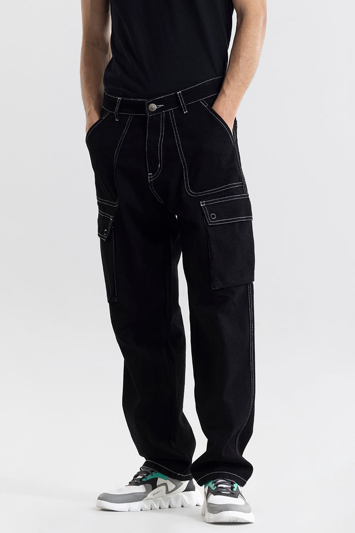 Lennox Black Baggy Fit Jeans