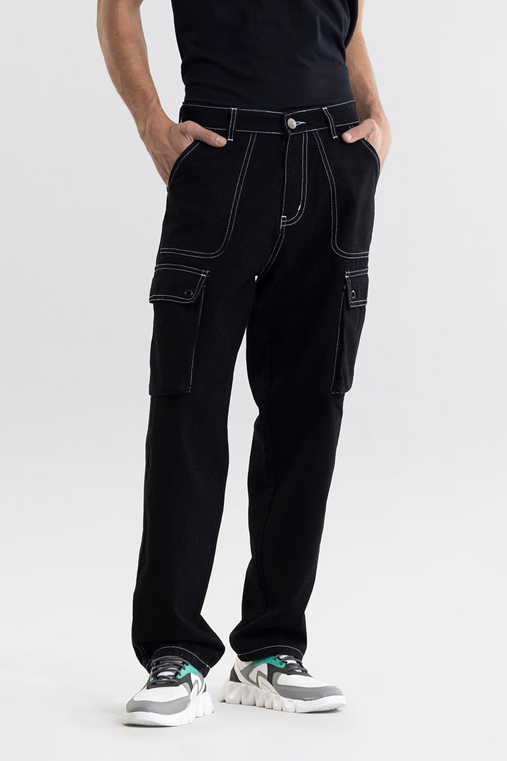 Lennox Black Baggy Fit Jeans