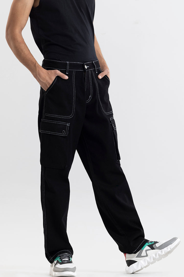 Lennox Black Baggy Fit Jeans