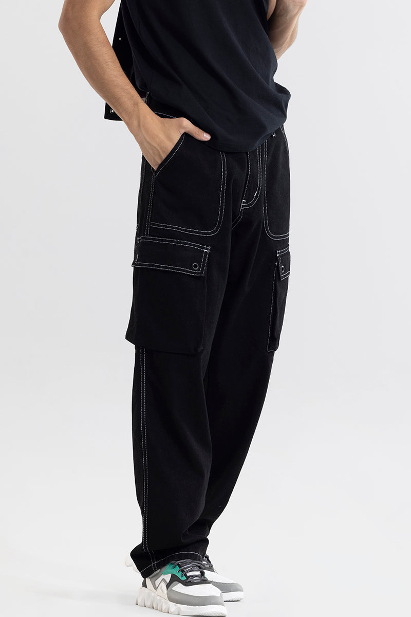 Lennox Black Baggy Fit Jeans