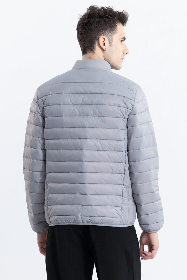 Quilted Grey Puffer Jacket