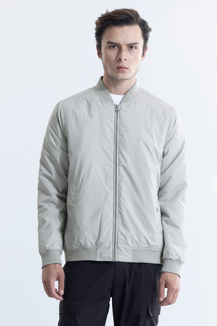 Buy Men's Rimie Grey Bomber Jacket Online | SNITCH