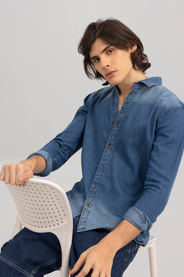 Inkast Royal Blue Denim shirt