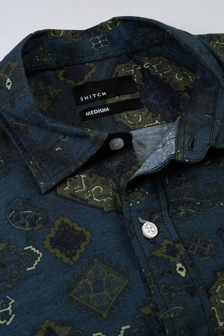 Lucas Green Printed Shirt