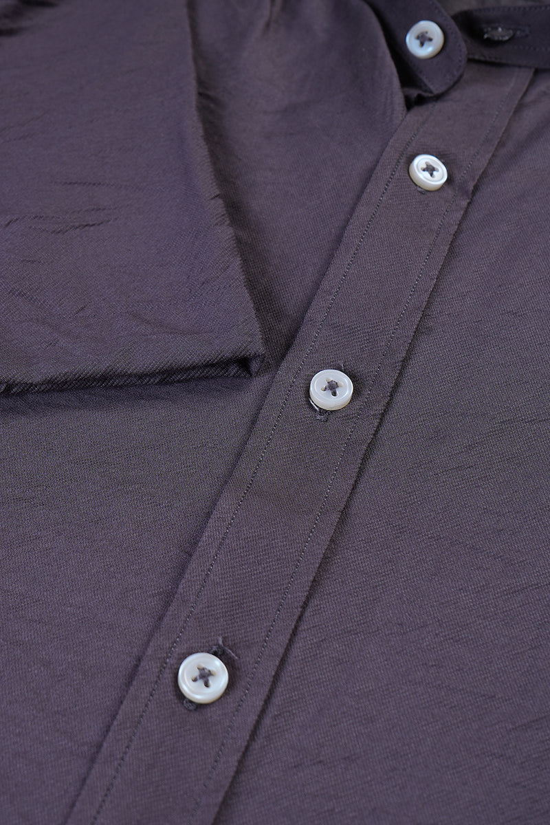 Crumple Plum Grey Shirt