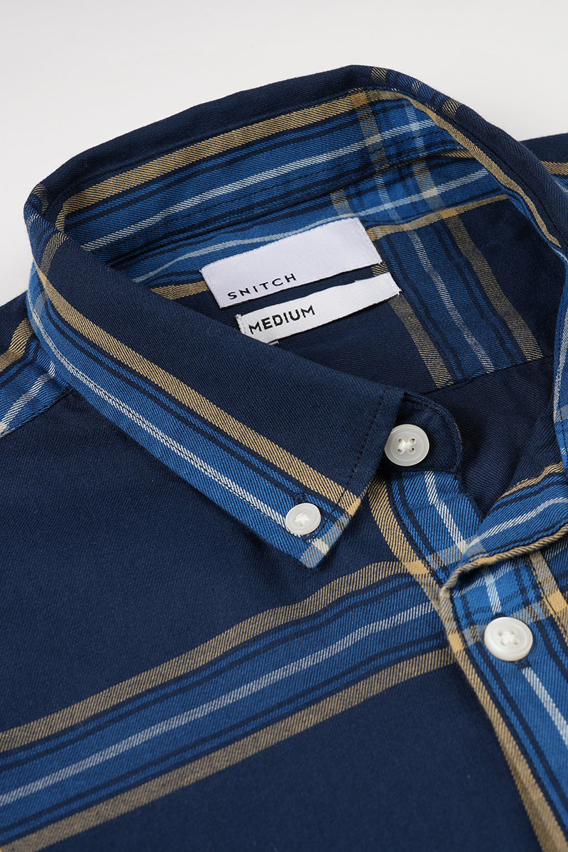 Quirky Checks Navy Shirt