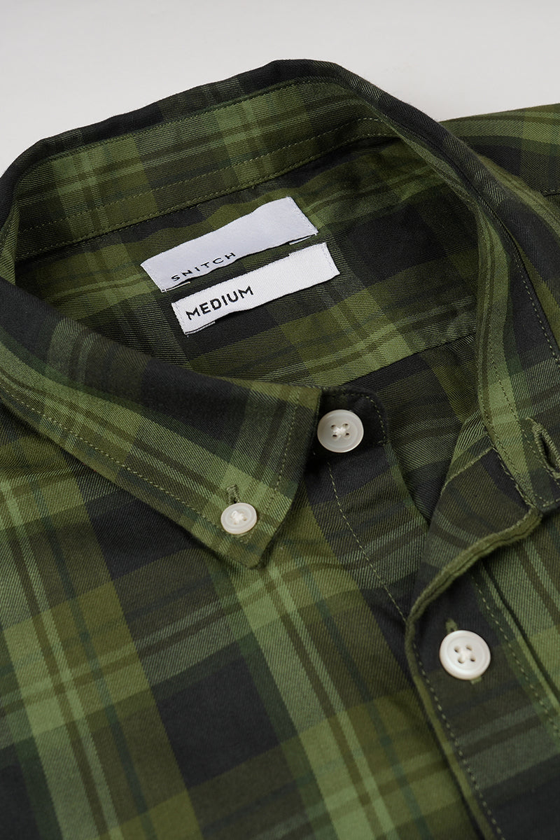 Quirky Checks Forest Green Shirt