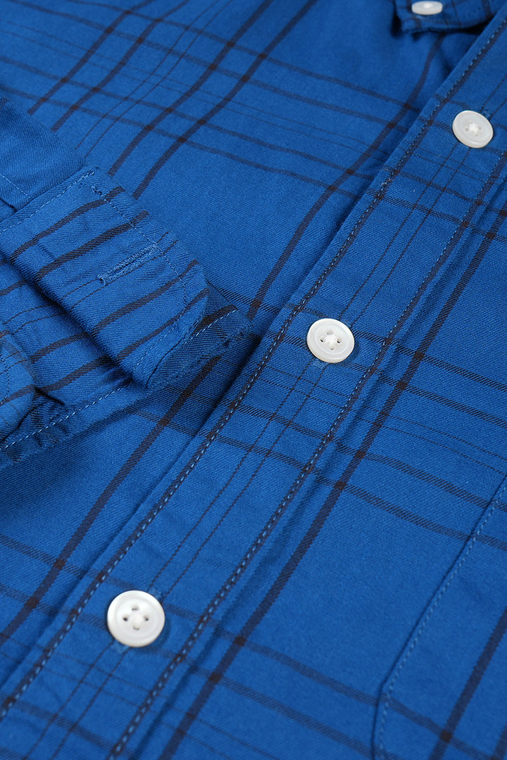 Quirky Checks Cobalt Blue Shirt