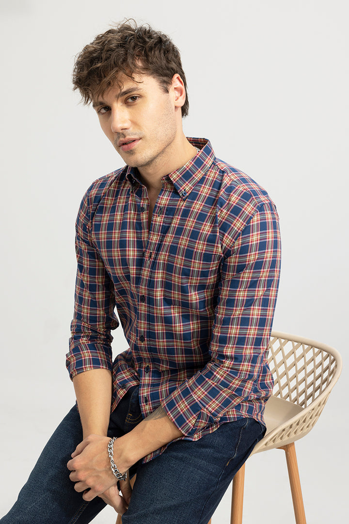 Tartan Check Navy Shirt