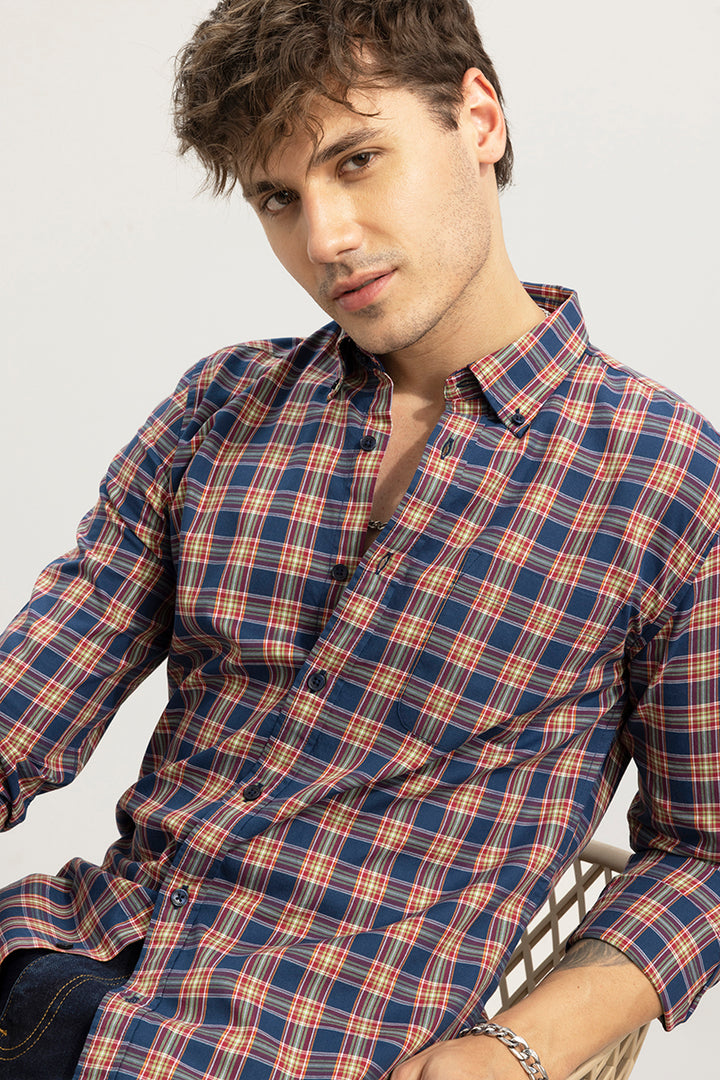 Tartan Check Navy Shirt