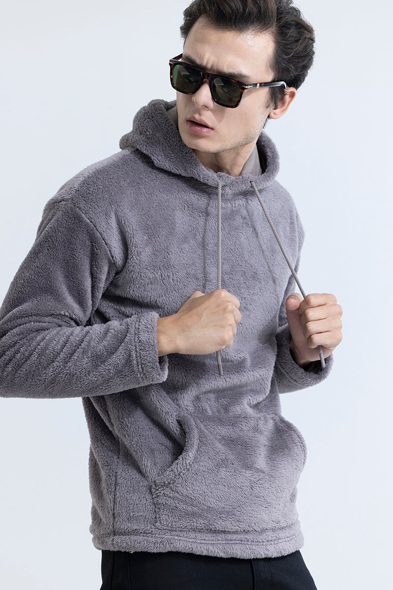 Fleece Grey Hoodie