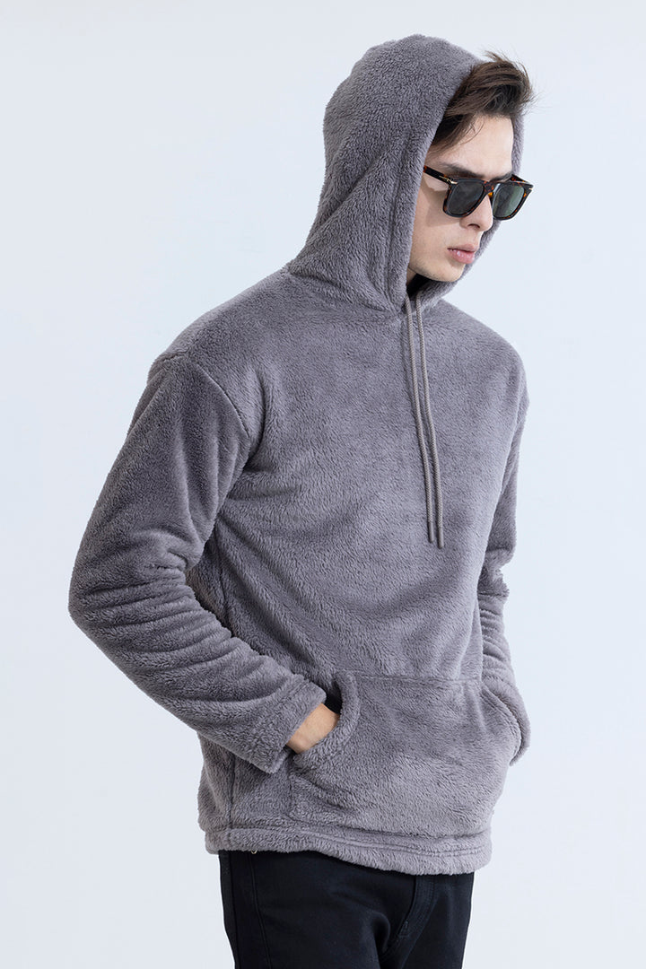 Fleece Grey Hoodie