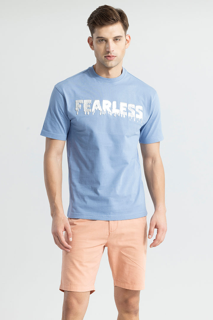 Fearless Blue Korean Styled T-Shirt