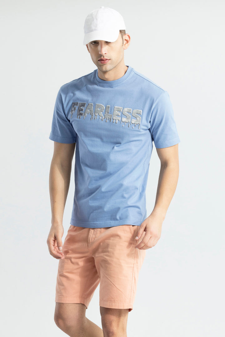 Fearless Blue Korean Styled T-Shirt