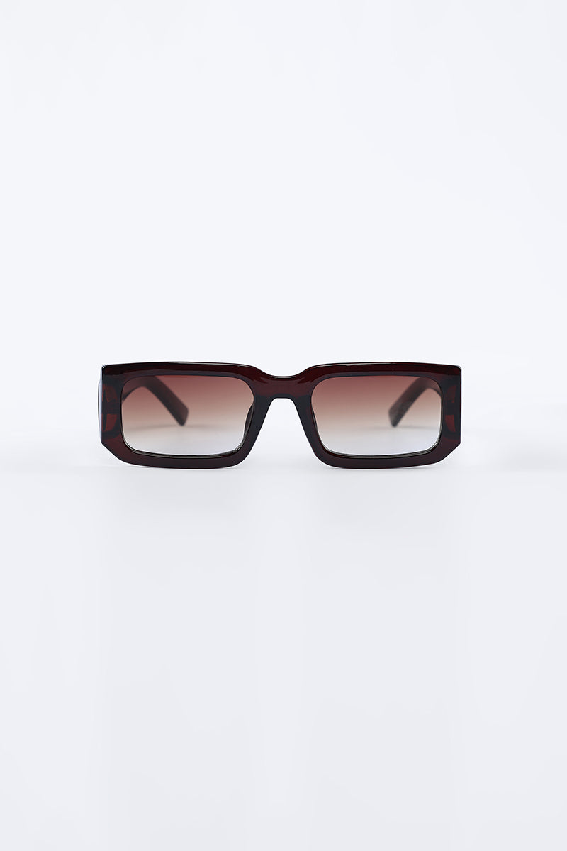 Edge Square Elegance Brown Sunglasses