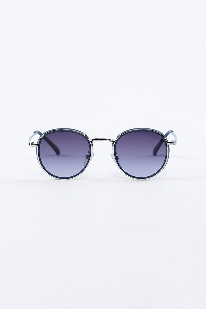 Retro Round Blue Sunglasses