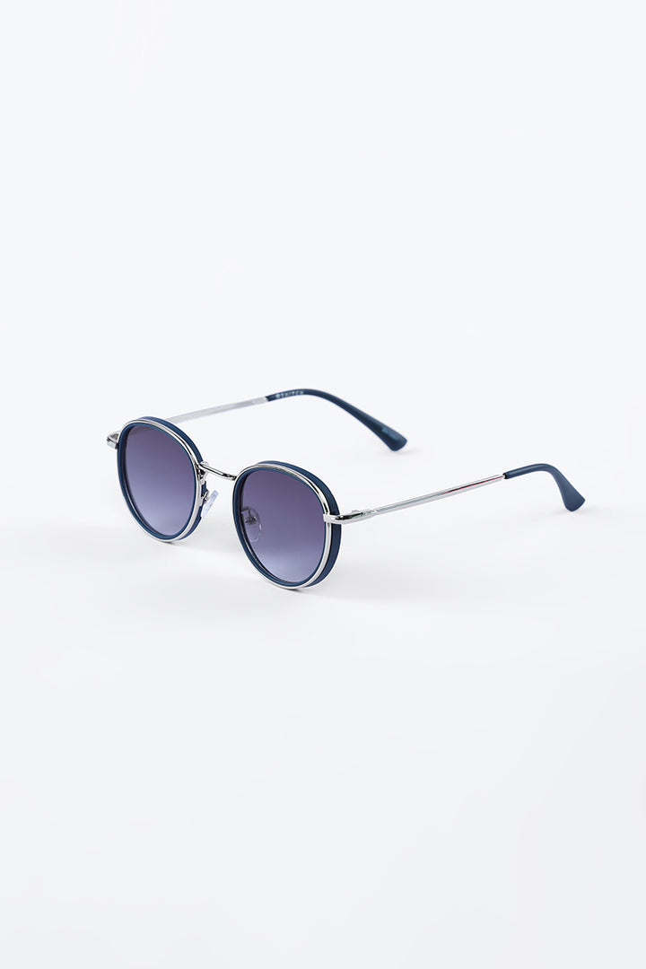 Retro Round Blue Sunglasses